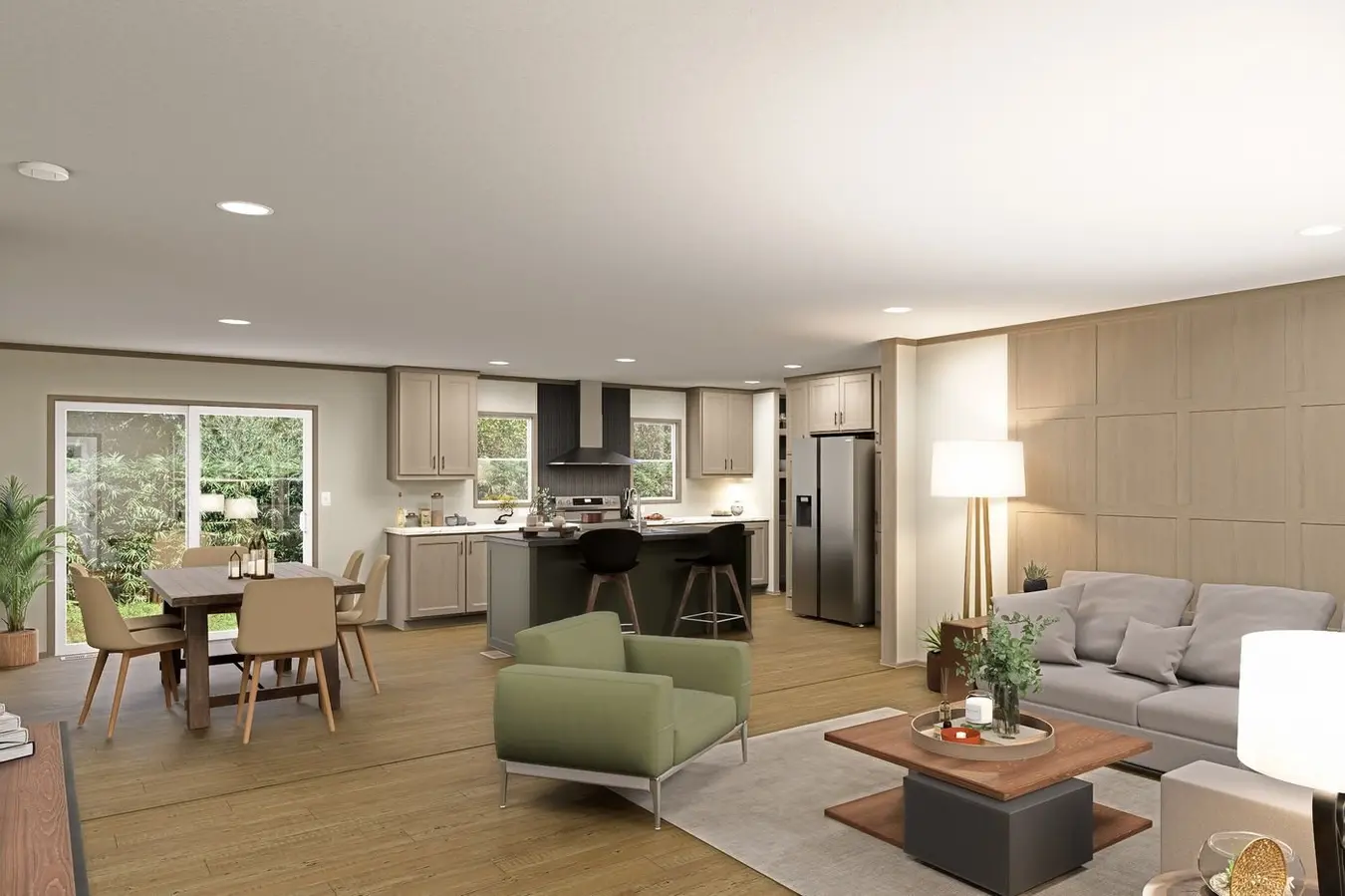 Living Room & Kitchen