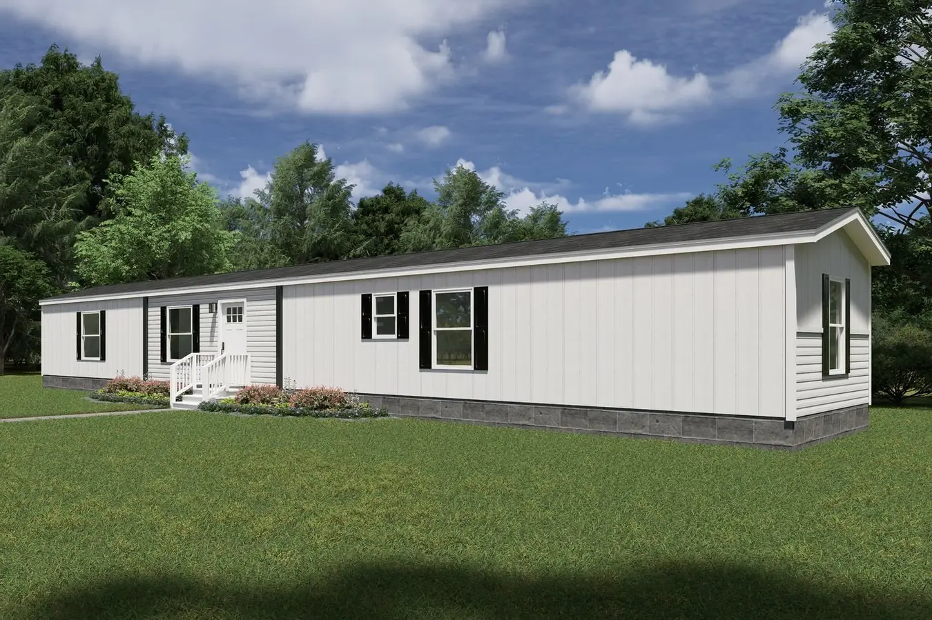 Exterior — White Board & Batten