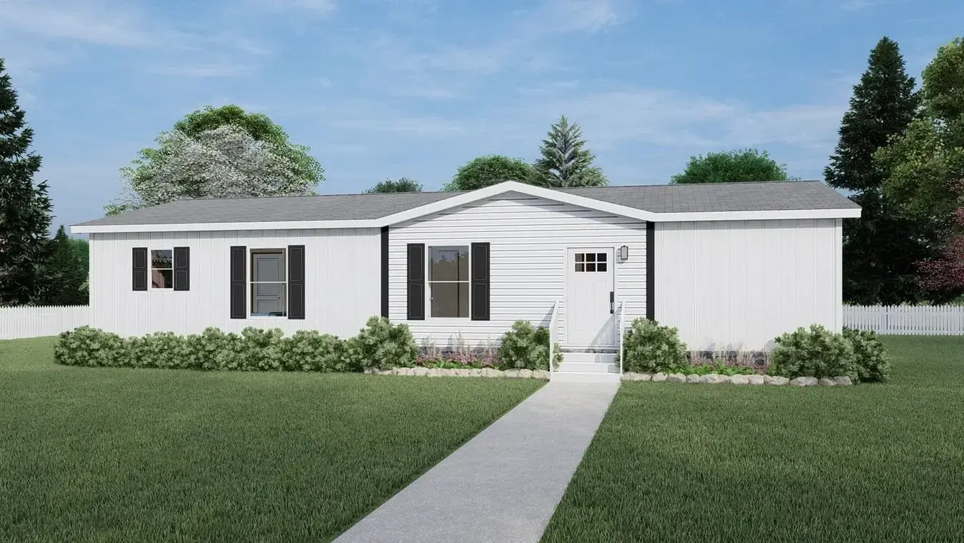 Exterior — white finish