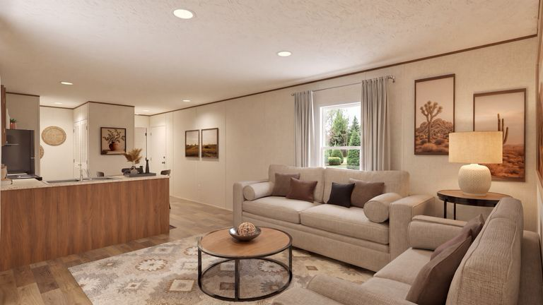 Living room toward kitchen