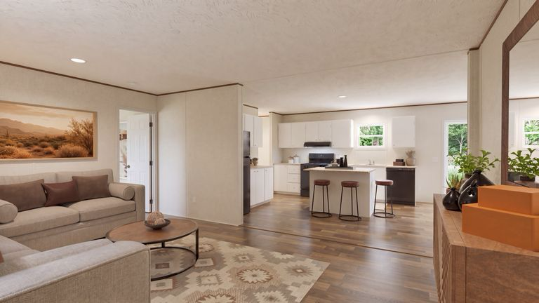 Open-plan living & kitchen