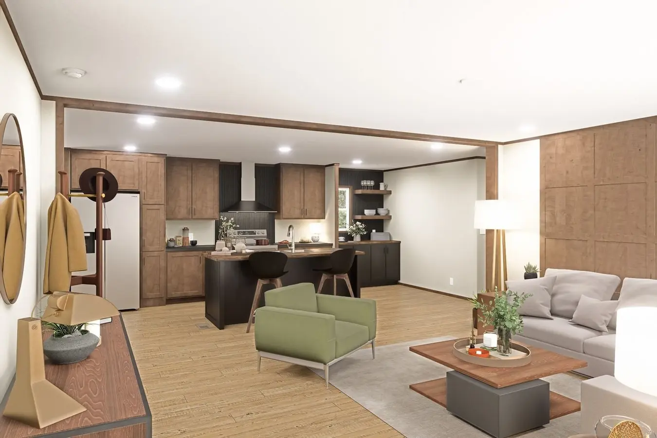 Living Room & Kitchen