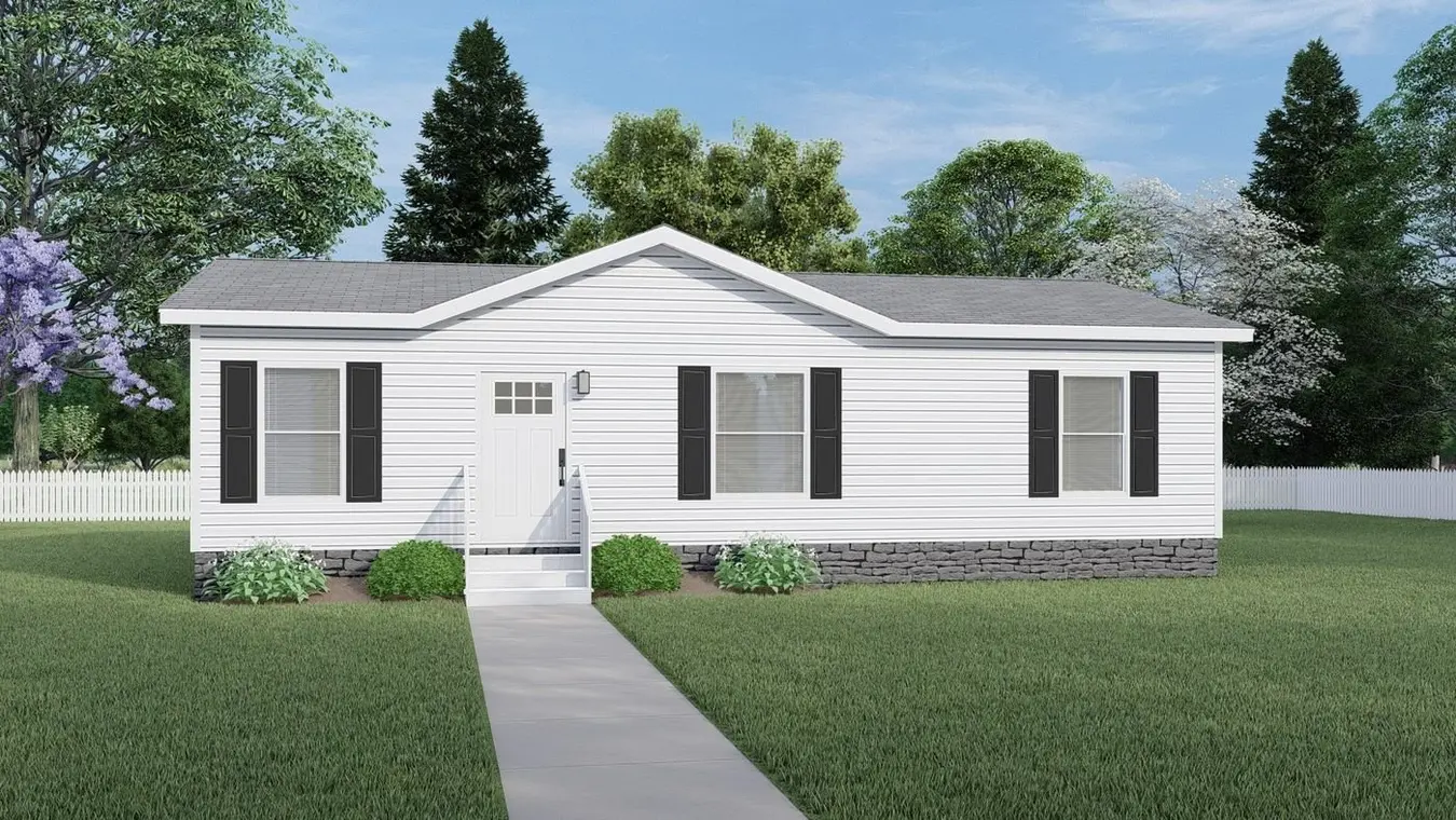 Exterior — white finish